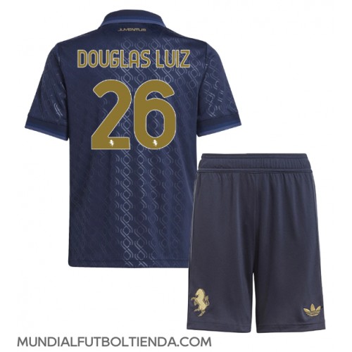 Camiseta Juventus Douglas Luiz #26 Tercera Equipación Replica 2024-25 para niños mangas cortas (+ Pantalones cortos)